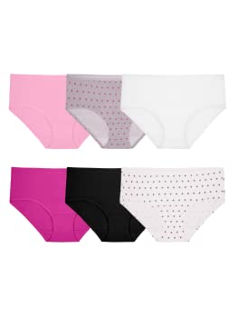 Fruit of the Loom Women's 6 Pack Cotton Hipster Panties (9, Assorted)