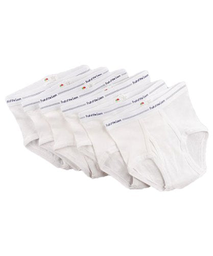 Fruit of the Loom Little Boys' Brief ,White,4T(Pack of 6)