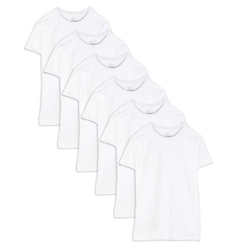 Fruit of the Loom Men's Stay Tucked Crew T-Shirt - XX-Large - White (Pack of 6)