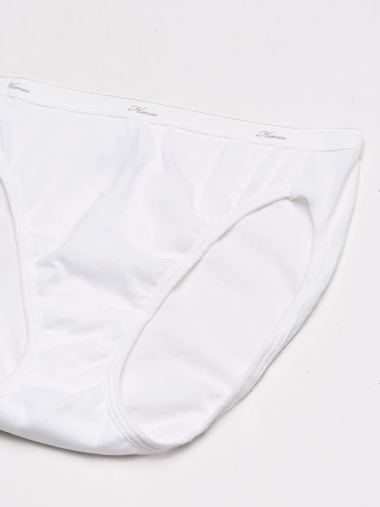 Hanes Women's Breathable Cotton Hi-Cuts Panty, White, 10-Pack, 9