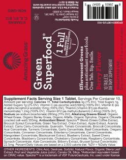 AMAZING GRASS Berry Green Superfood Drink Tabs, 10 CT