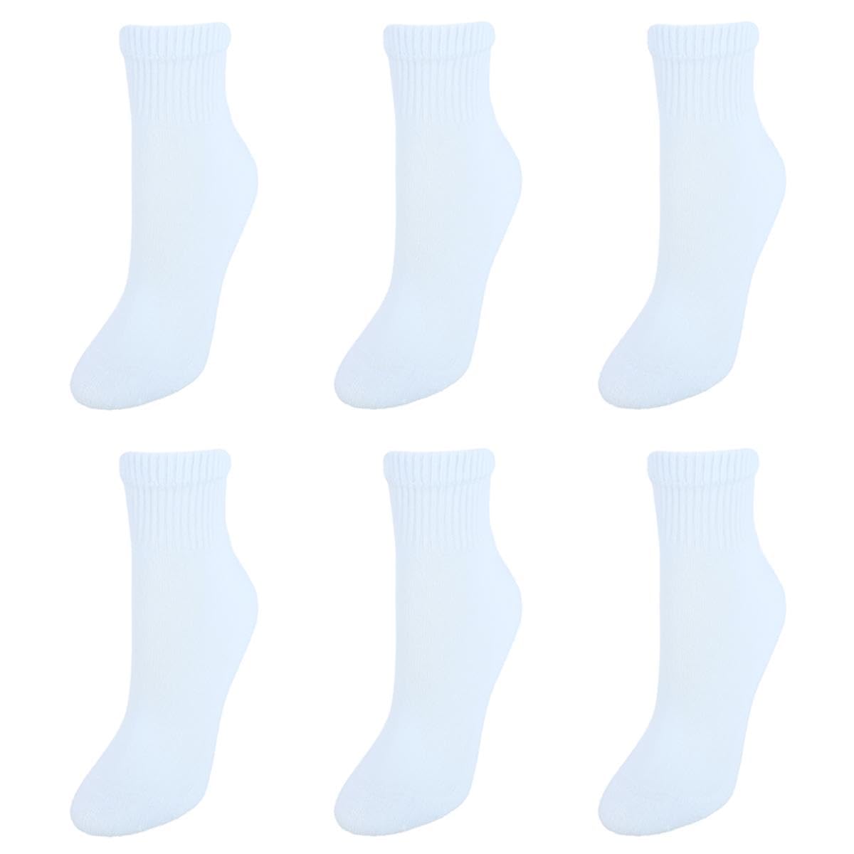 Hanes Ultimate Women's Ankle Socks (Pack of 6) White