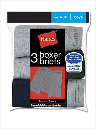 Hanes Boys Boxer Briefs, XL-Assorted Color