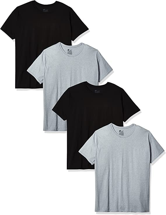 Hanes Men's 5Pack Crew Neck Tagless White Undershirts Crewneck T-Shirts, S
