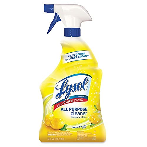 Lysol All-Purpose Cleaner - Spray - 32 fl oz (1 quart) - Lemon Scent - Yellow