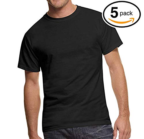 Hanes Men's Fresh IQ Crew T-Shirts (Pack of Five) (Henley, Medium)