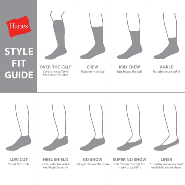 Hanes Big and Tall Ankle, 12-14-White, 6 Pairs