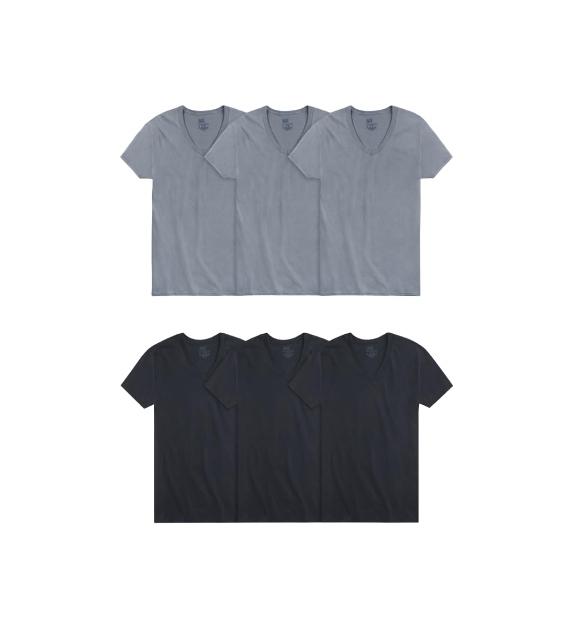 Fruit of the Loom Mens Short Sleeve V-Neck T-Shirt 6 Pack, M, Assorted