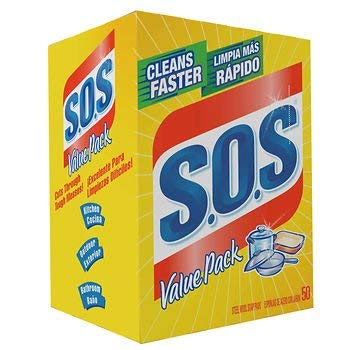 S.O.S. Steel Wool Soap Pads, 50 ct. a Box AS