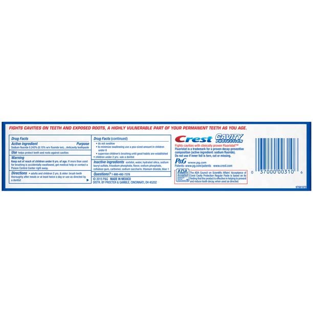Crest Toothpaste 8.2 Ounce Cavity Protect 5-Pack