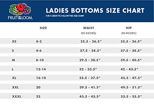Fruit of the Loom Women's Thermal Underwear Bottom, Black Soot, XX-Large