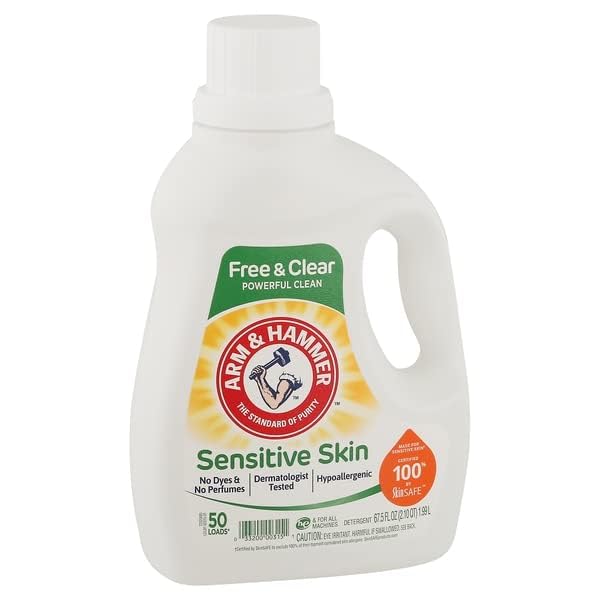 Arm & Hammer, Detergent Free & Clear Sensitive Skin, 67.5 Fl Oz