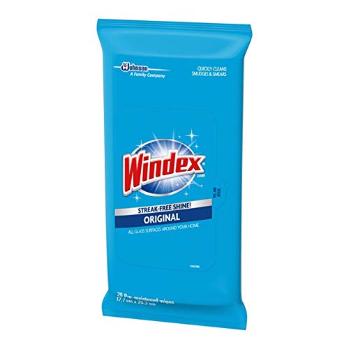 Windex Original Glass and Surface Wipes, 28 Count
