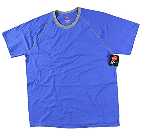 Hanes Men's 8-Pack Crew T-Shirt (Drak Blue & Grey, X-Large)