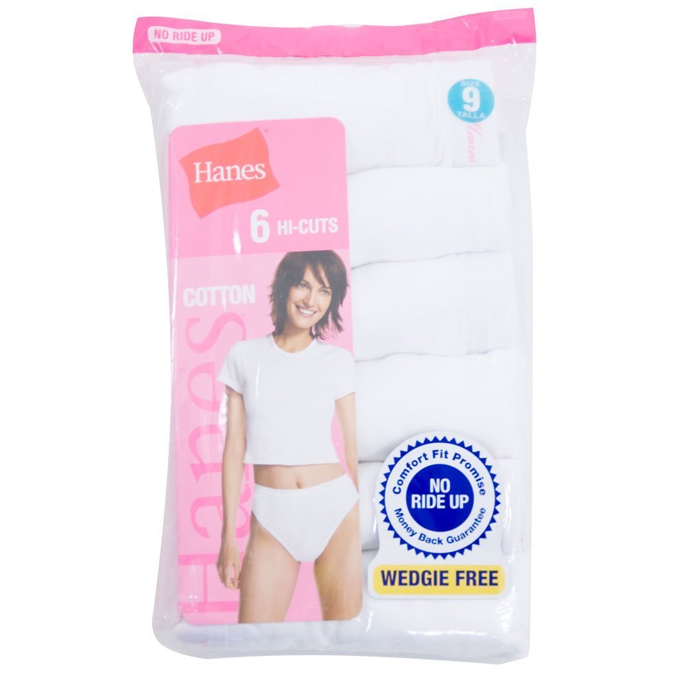Hanes Cotton Hi-Cut - Six Pack (White), 7-White