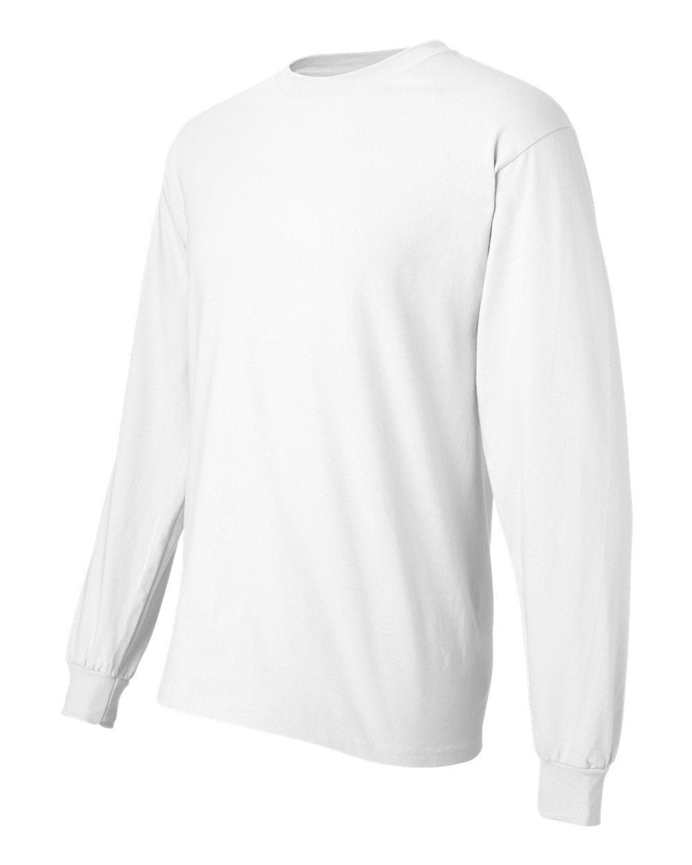 Hanes Long Sleeve Beefy-T T-Shirts (Medium, White)