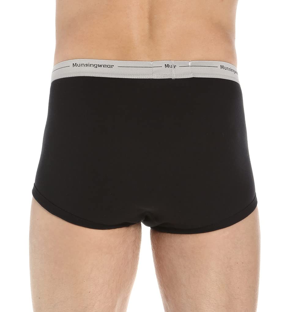 Munsingwear Men's Full Rise Pouch Brief Assorted - 2 Pack MW21C S Black/Grey