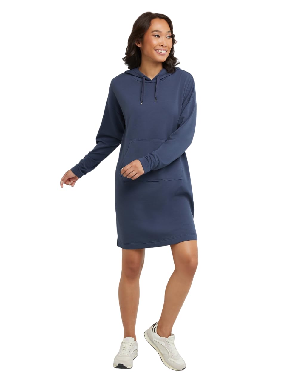 Hanes Comfortblend Women's Standard Originals Soft Brushed Hoodie, Fleece Hooded Dress with Kanga Pocket, Plus, Charcoal Heather