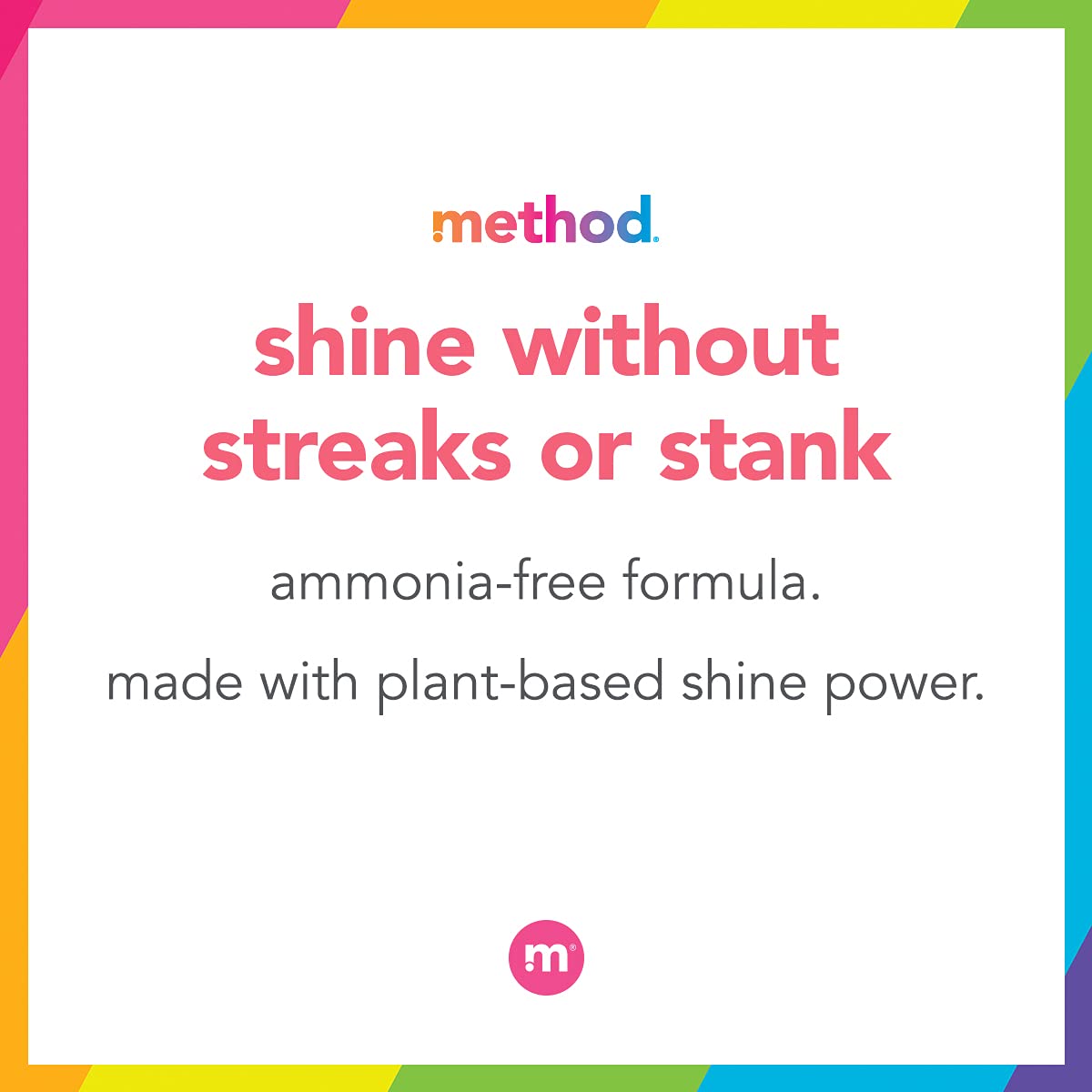 Method Glass Cleaner Spray, Mint, Ammonia Free & Plant-Based Solution, Mirror & Window Cleaner - Great for Indoor & Outdoor Glass Surfaces, 28 oz Spray Bottles (Pack of 8)