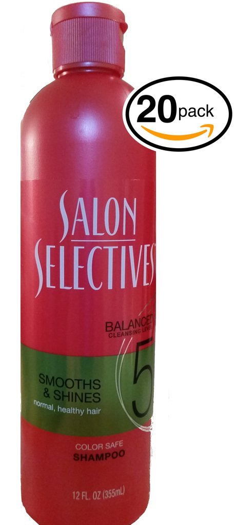 (PACK OF 20 BOTTLES) Salon Selectives LEVEL 5, Color-Safe Shampoo. Enhances Normal Hair, making it Thicker, Smoother, Shinier, & More Manageable! PH Balanced Formula! (20 Bottles, 12oz Each Bottle)