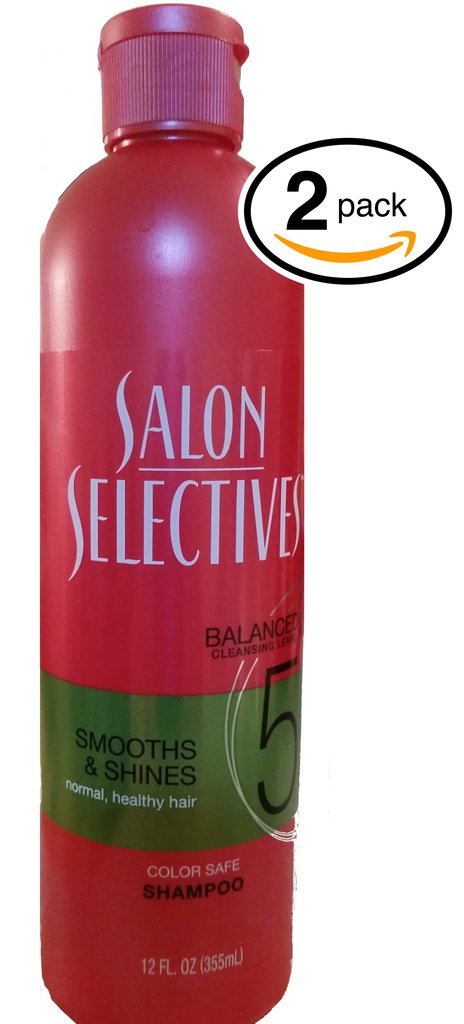 (PACK OF 2 BOTTLES) Salon Selectives LEVEL 5, Color-Safe Shampoo. Enhances Normal Hair, making it Thicker, Smoother, Shinier, & More Manageable! PH Balanced Formula! (2 Bottles, 12oz Each Bottle)