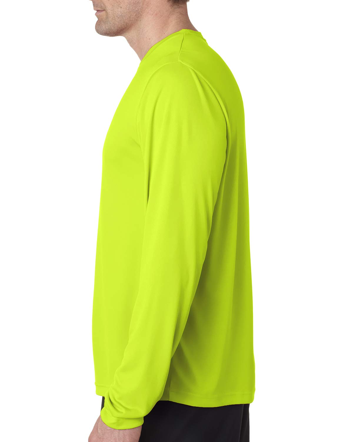Hanes Cool DRI'Performance mens Long-Sleeve T-Shirt,Safety Green,XXX-Large