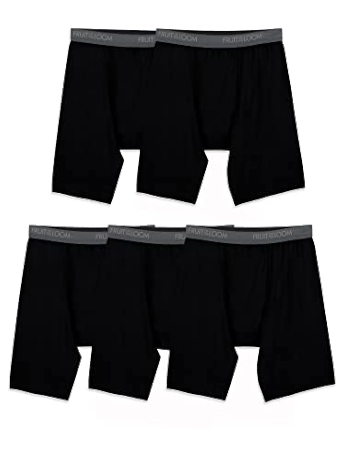 Fruit of the Loom Men's 360 Stretch Boxer Briefs (Quick Dry & Moisture Wicking), Trunk-5 Pack-Blue/Green/Black