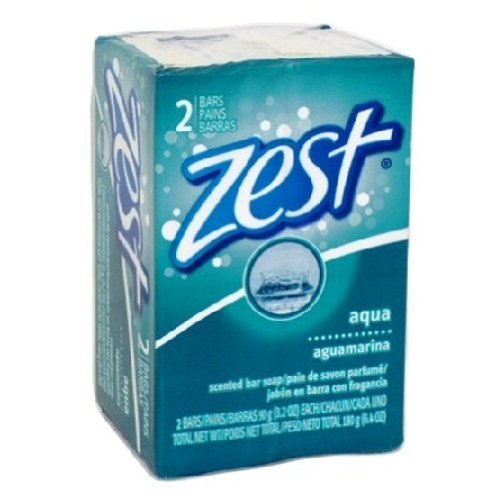 Zest Soap Aqua Refreshing Scent 3.2 oz bars 4 Packages 2 Bars in each 8 Total