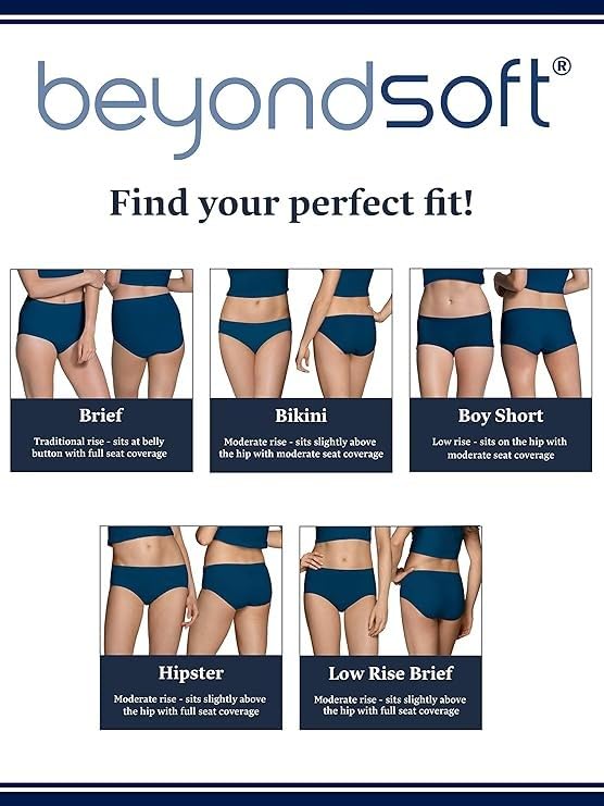 Fruit of the Loom Women's Modal Underwear, Low Rise Brief-12 Pack-Purple/Cashmere/Grey, 8