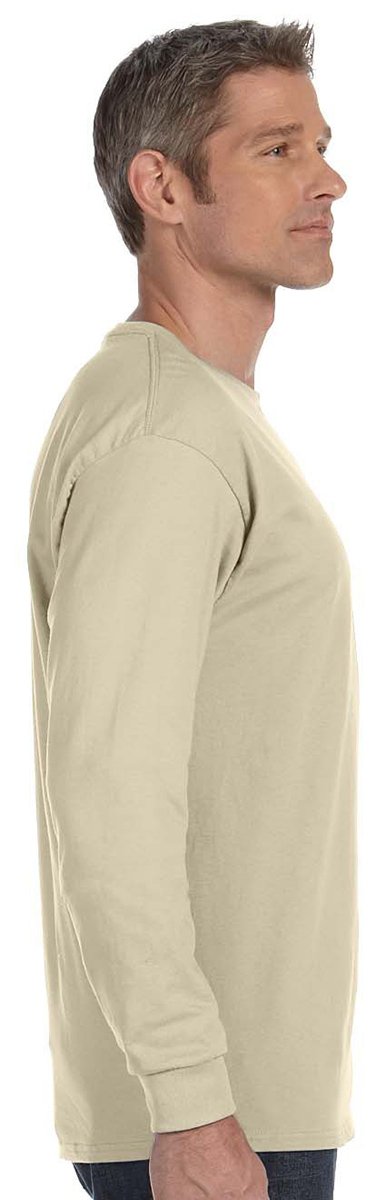 Hanes TAGLESS 6.1 Long Sleeve T-Shirt, L-Deep Forest