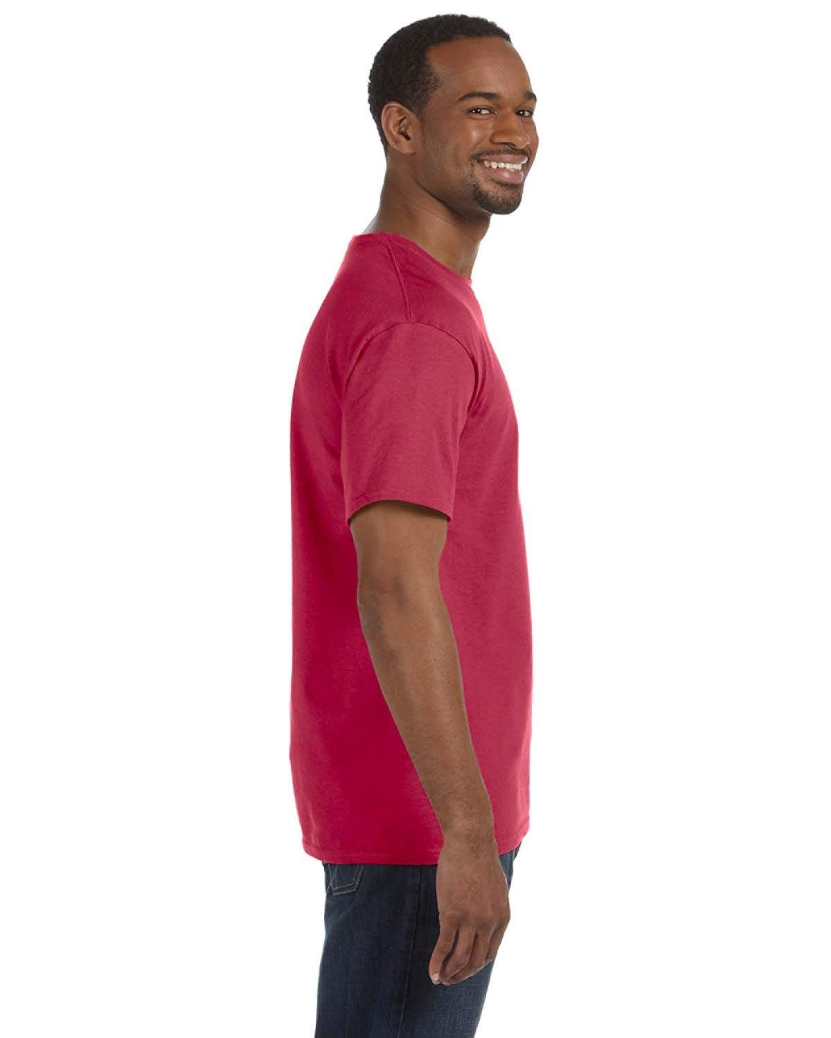 Jerzees Dri-Power Mens Active T-Shirt Small Vintage Heather Red