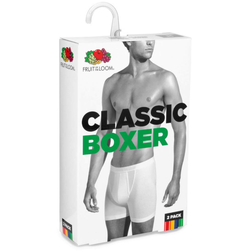 Fruit of the Loom Men's Boxer Classic Underpants, White, X-Large