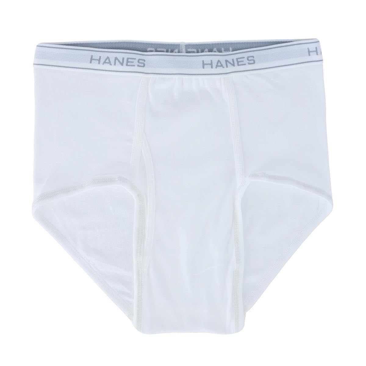 Hanes Men's White Briefs 3 Pack (White - S)