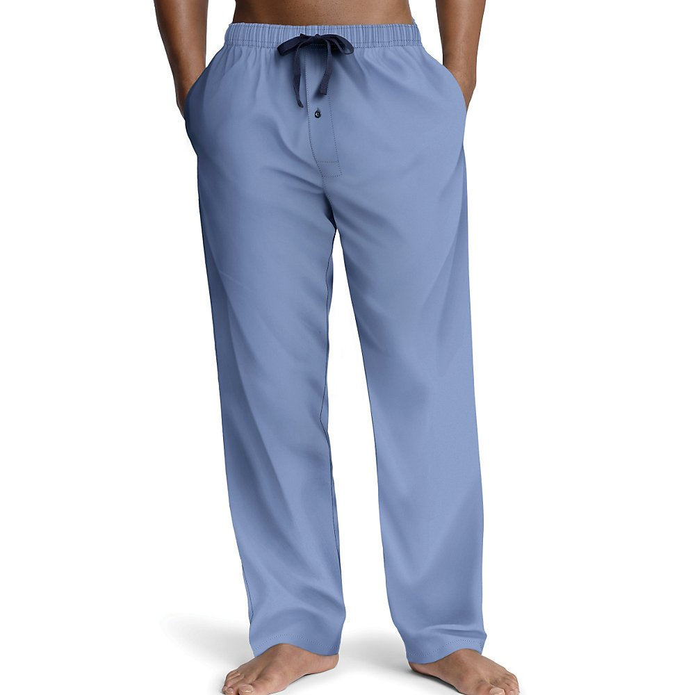 Hanes Men's Tag Free Comfort Flex Plaid Pajama Lounge Pant, XLarge, Blue/White Plaid