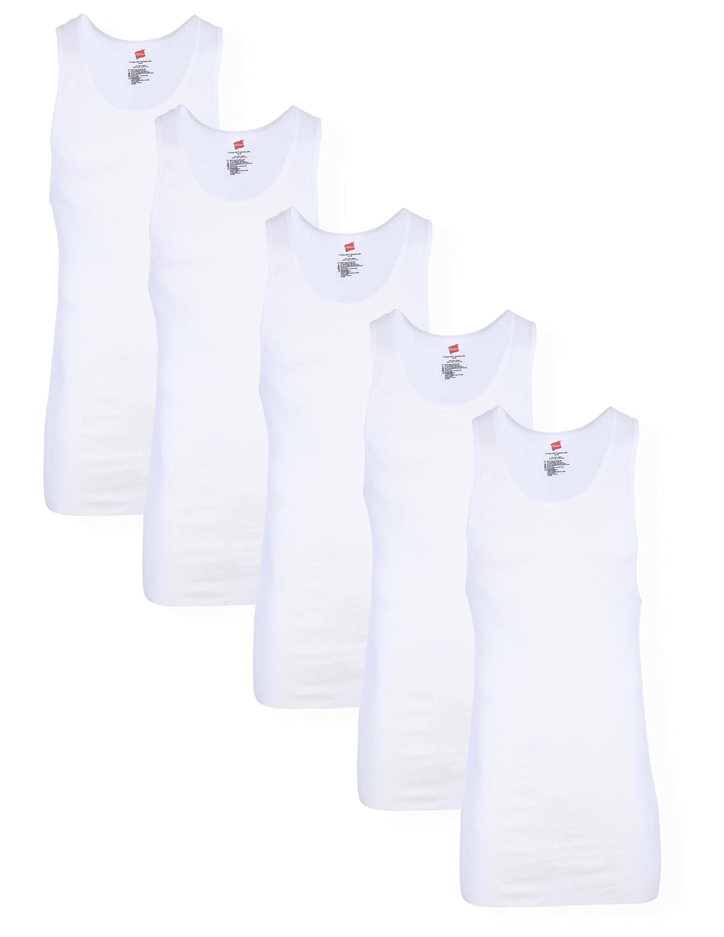 Hanes Men’s Tall 100% Cotton Tank Tops, Undershirts, Tagless and Sleeveless, 6X-Large Tall, Gray - 3 Pack