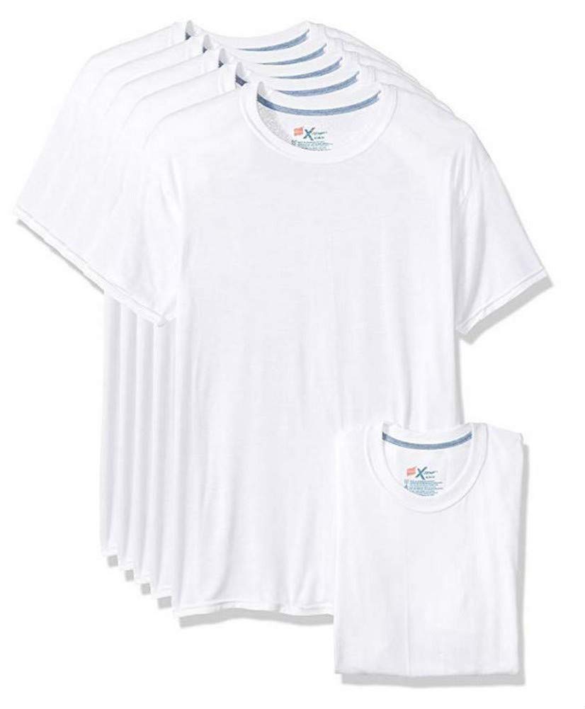 Hanes Men's X-Temp® Comfort Cool® Crewneck White Undershirt 4-Pack (Includes 1 Free Bonus Undershirt)