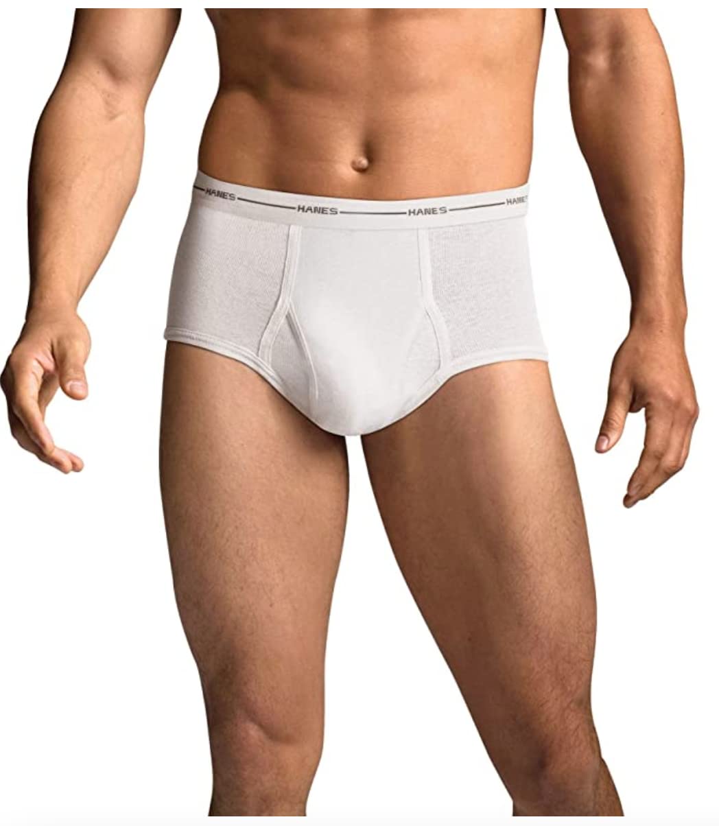 Hanes Mens White Briefs 9 Pack ComfortSoft Tagless Full Rise Underwear Slightly Imperfect M-3X (XXX-Large)
