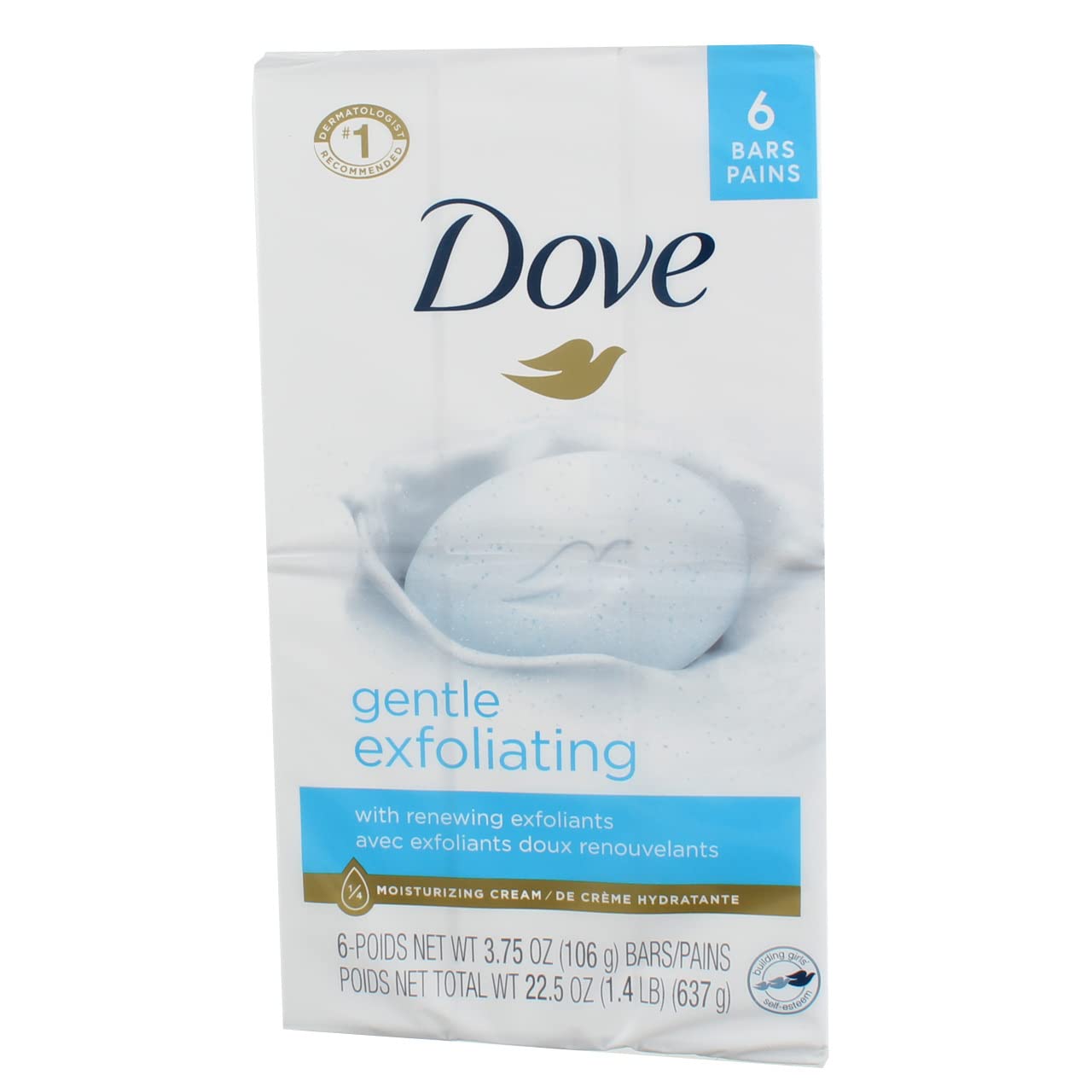 Dove Beauty Bar for Softer Skin Gentle Exfoliating More Moisturizing Than Bar Soap 3.75 oz 4 Bars