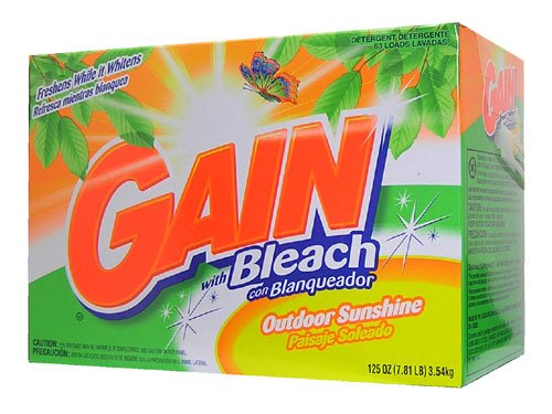 Gain Powder Detergent with Bleach, Outdoor Sunshine Scent, Case