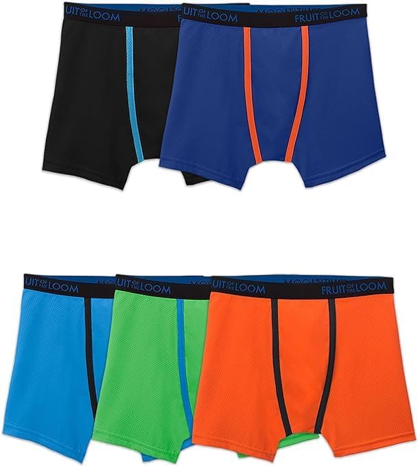 Fruit of the Loom Boys Boxer Briefs Solids and Prints (US, Alpha, Small, Regular, MultiColor)