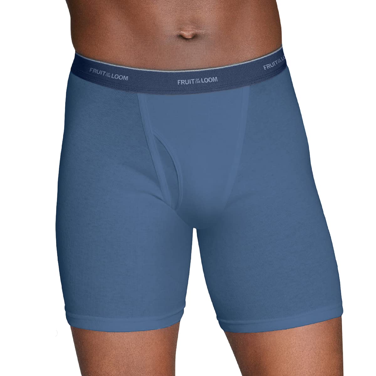 Fruit of the Loom, 12 Pack Random, Mens Underwear, Size Medium, Cotton Underwear, Boxer Briefs with Fly, Tag Free