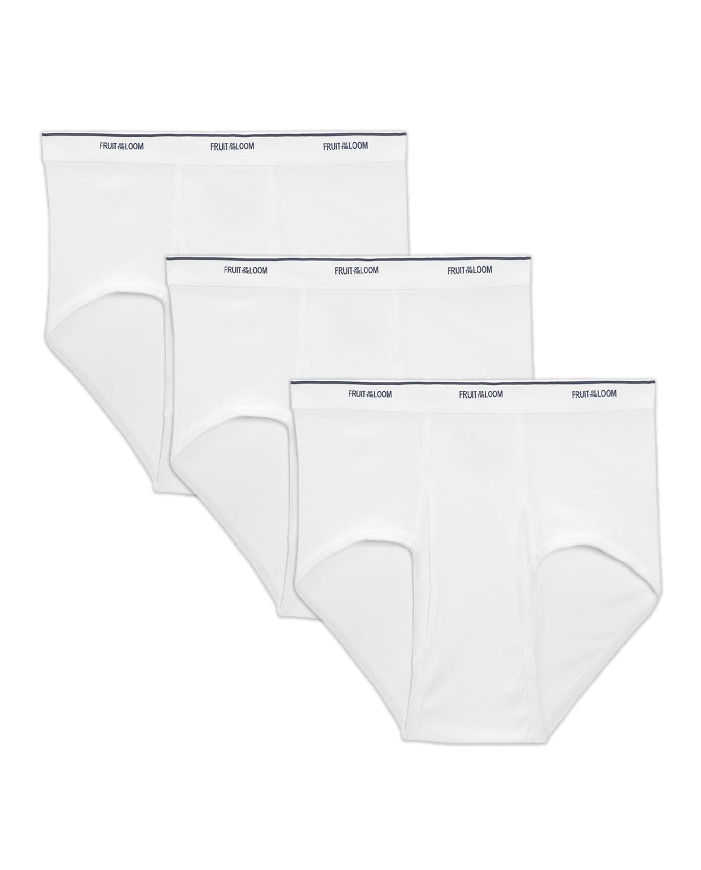 Fruit of the Loom Men's Big Size Man White Briefs - 3 Pack, White, 3XLarge