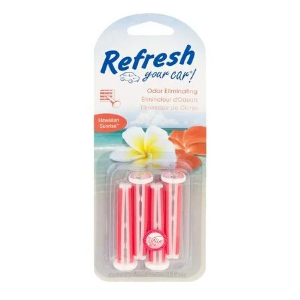 Car Air Freshener, Odor Eliminator, Set of 4 Auto Vent Sticks, Mixed Berries Scent, Refresh Your Car