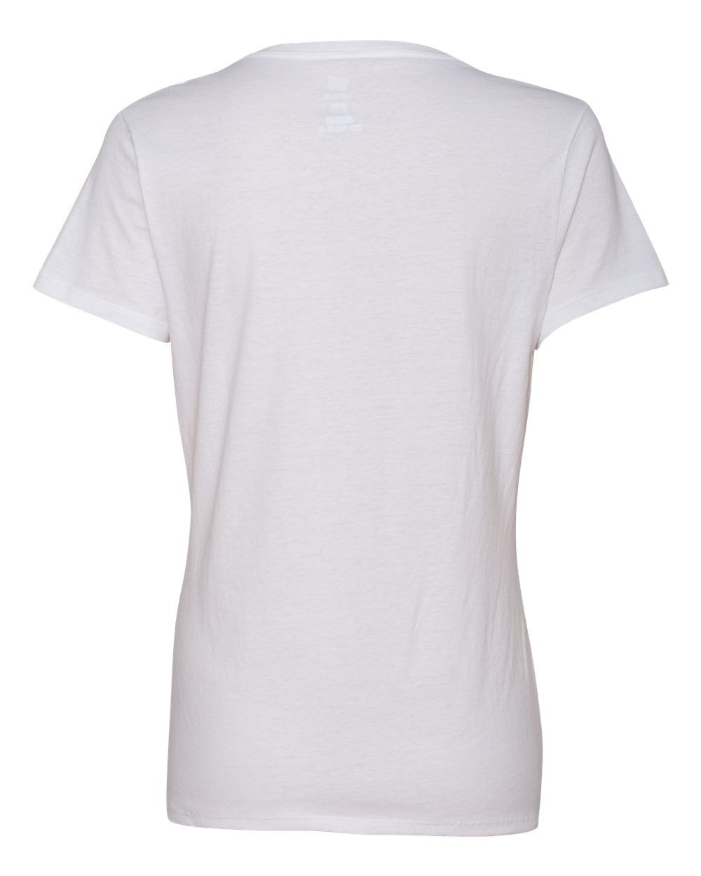 Hanes Ladies Perfect-T Cotton V-Neck T-Shirt. ,WHITE,XS