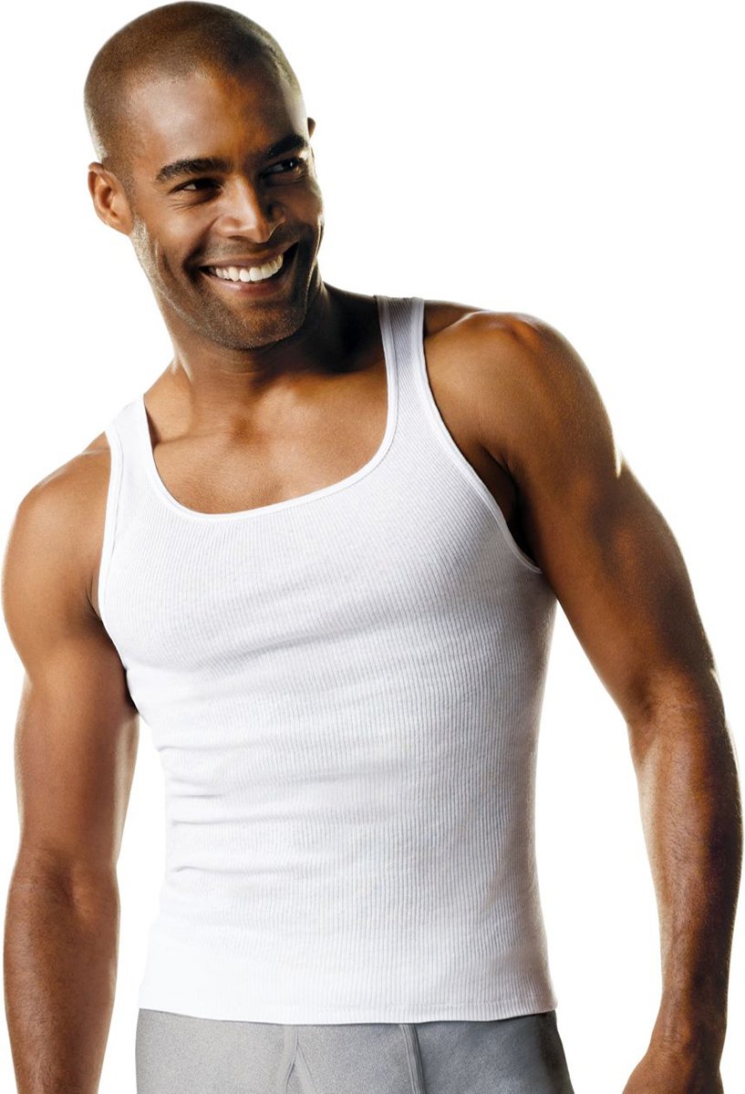 Hanes Mens White A-Shirt 3-Pack, 3X, White