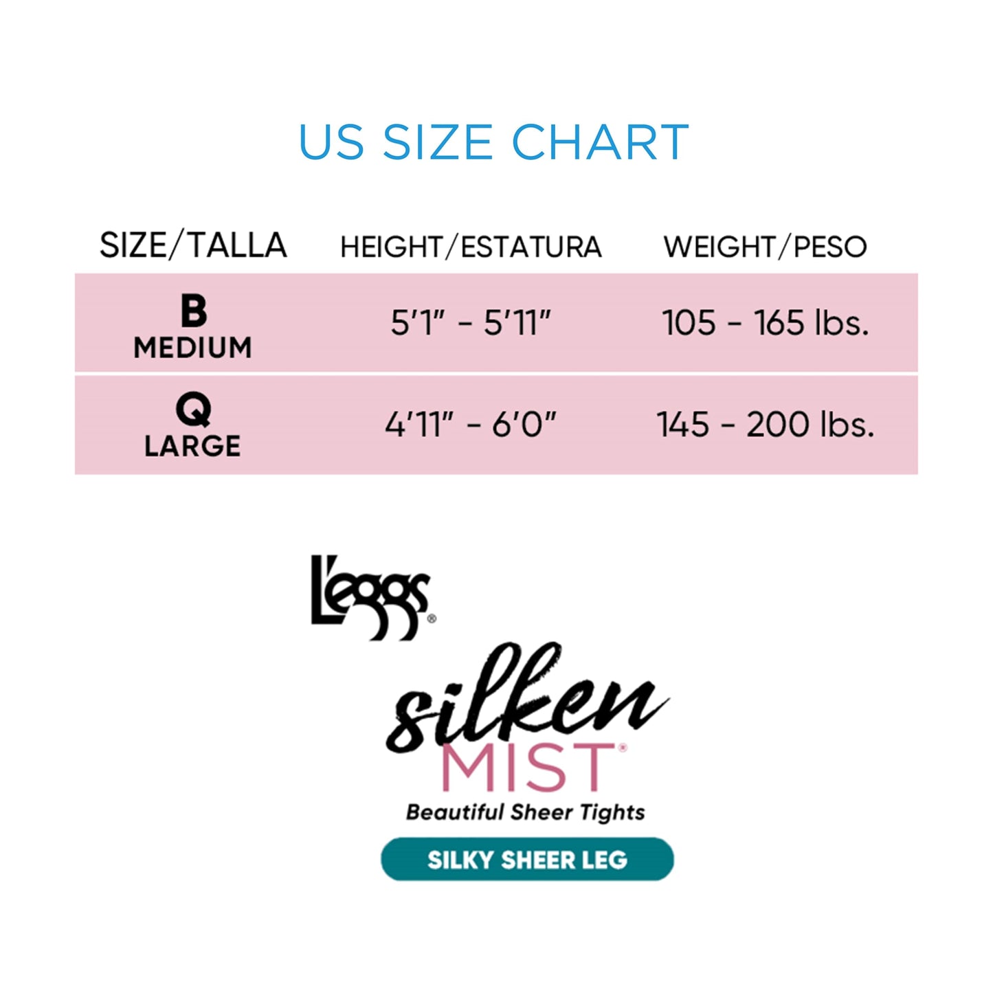 L'eggs Silken Mist Silky Sheer Women's Tights, Control Top, Sheer Toe, Nude, Size B (Pack of 1)