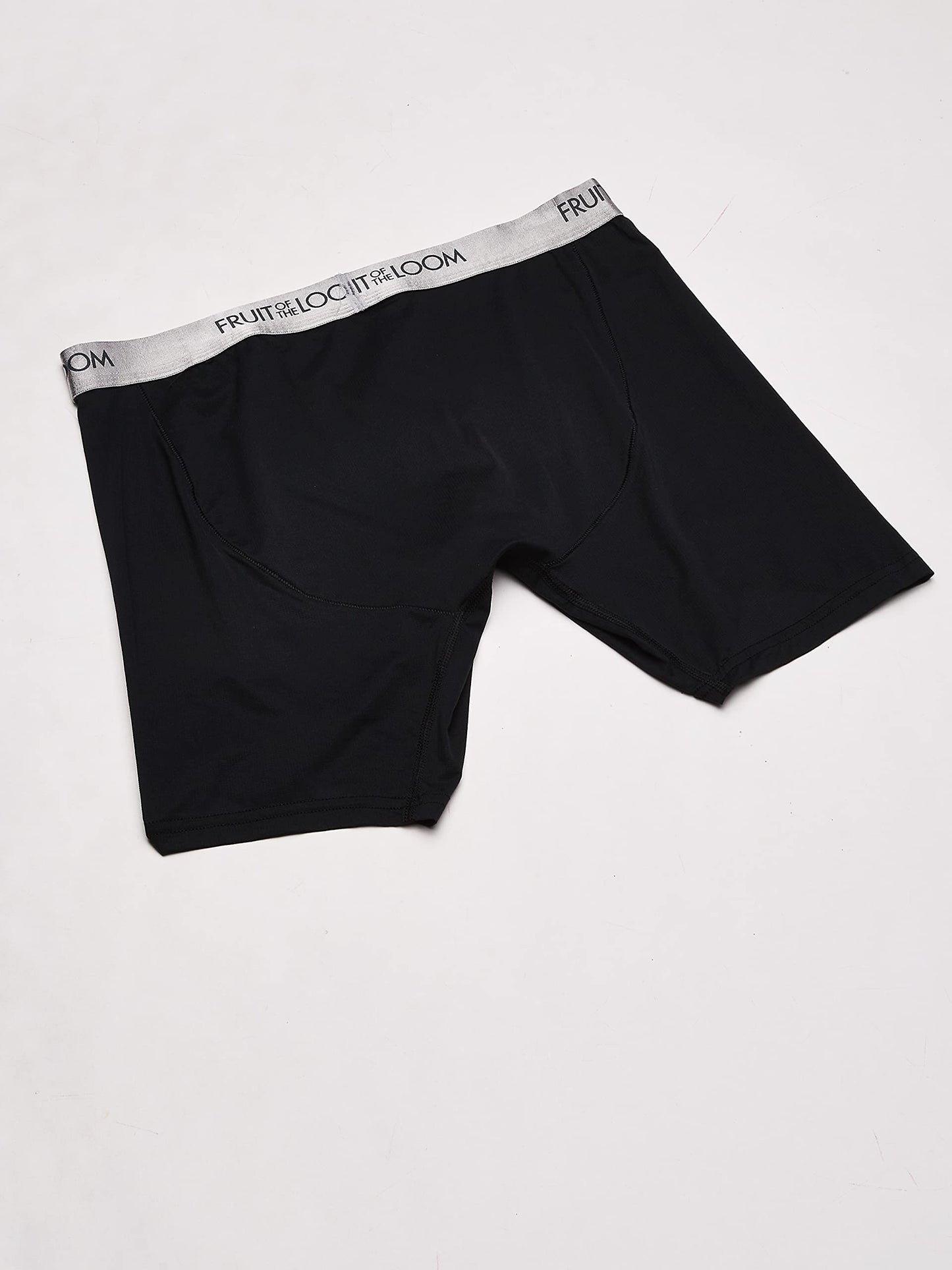 Fruit of the Loom Men's 3-Pack Everlight Boxer Briefs, Black/Gray, Small