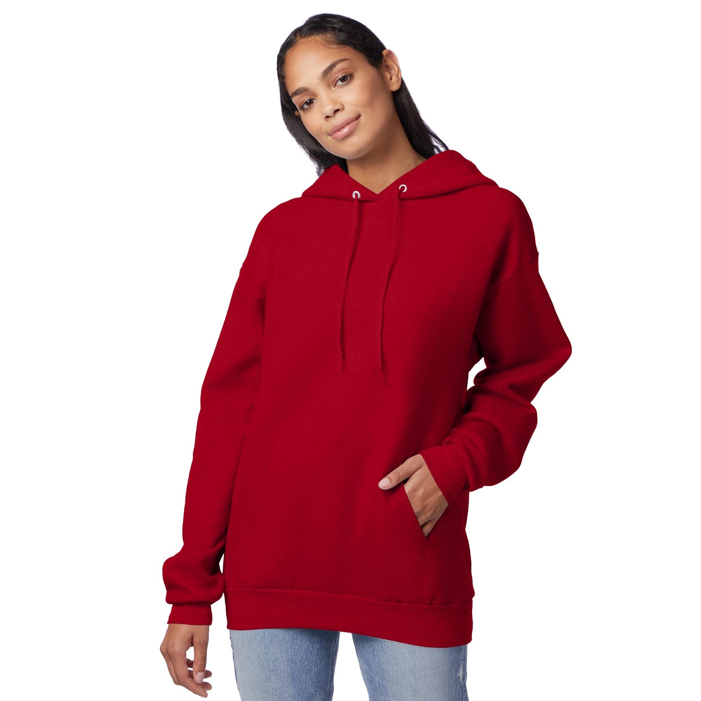 Hanes mens Pullover Ecosmart Hooded Sweatshirt Hoody, Deep Red, 4X-Large US