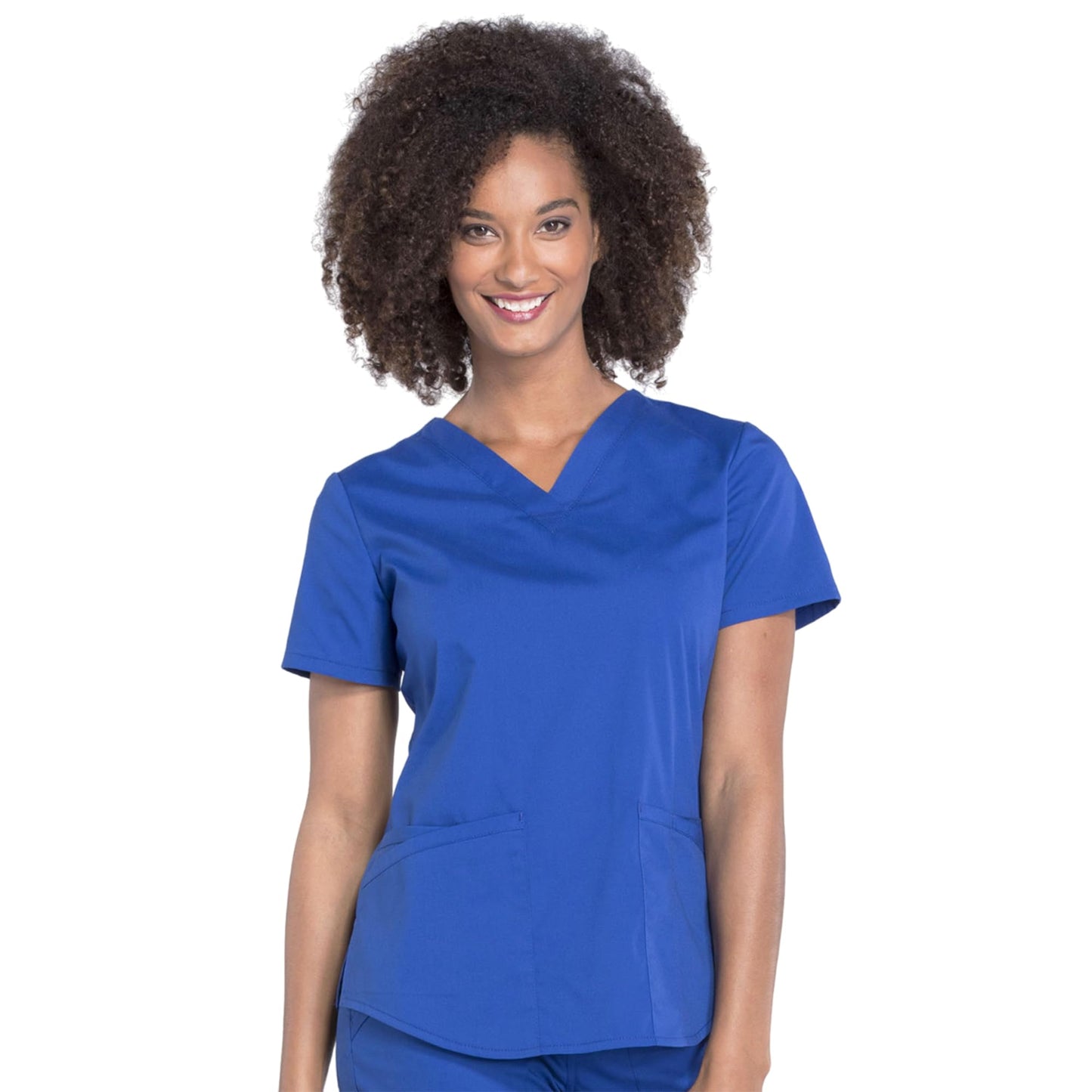 CHEROKEE Workwear Professionals Women Scrubs Top V-Neck Plus Size WW665, 3XL, Eggplant