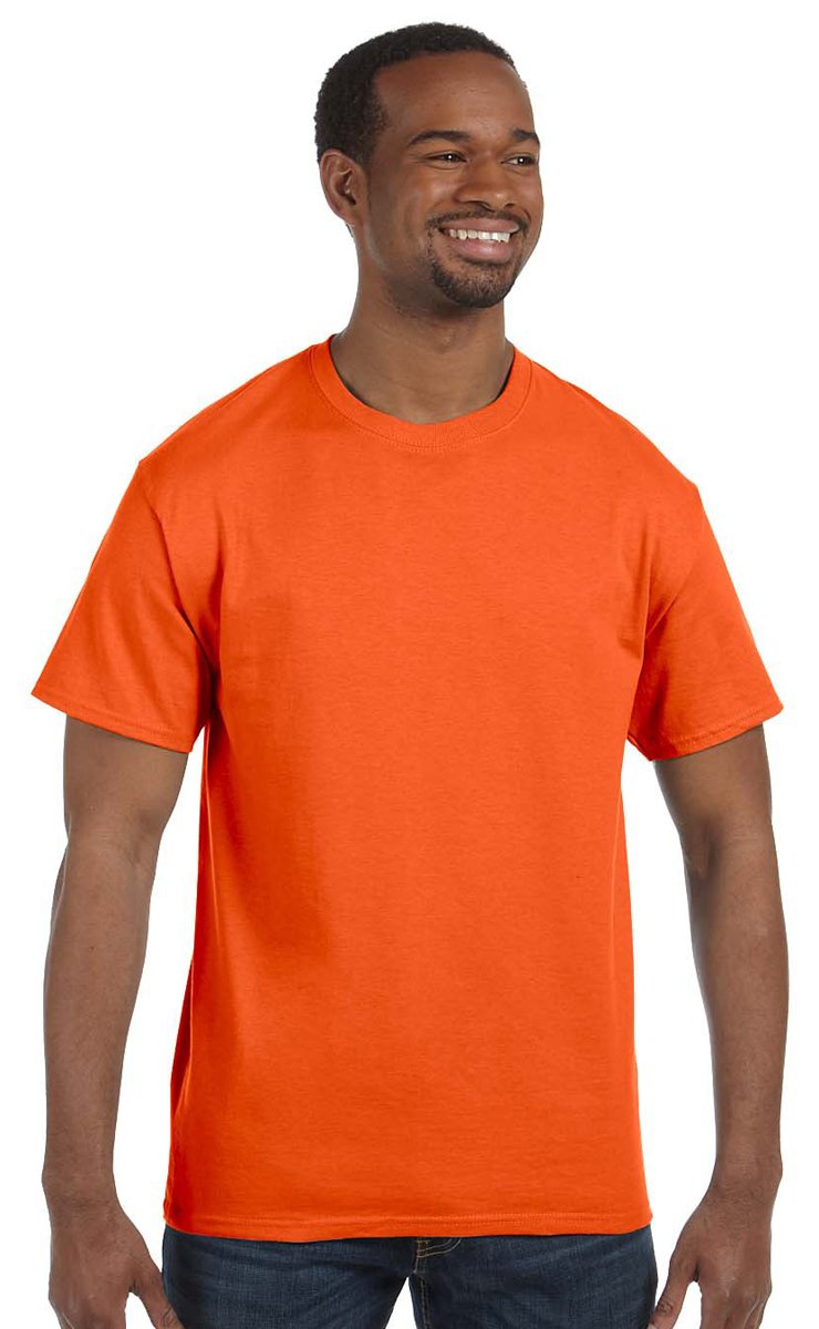 Jerzees Dri-Power Mens Active T-Shirt Small Safety Orange
